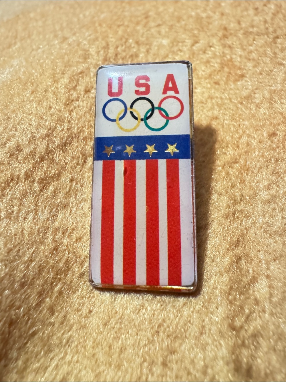 USA Olympic Flag Decorative Pin - Red, White & Blue